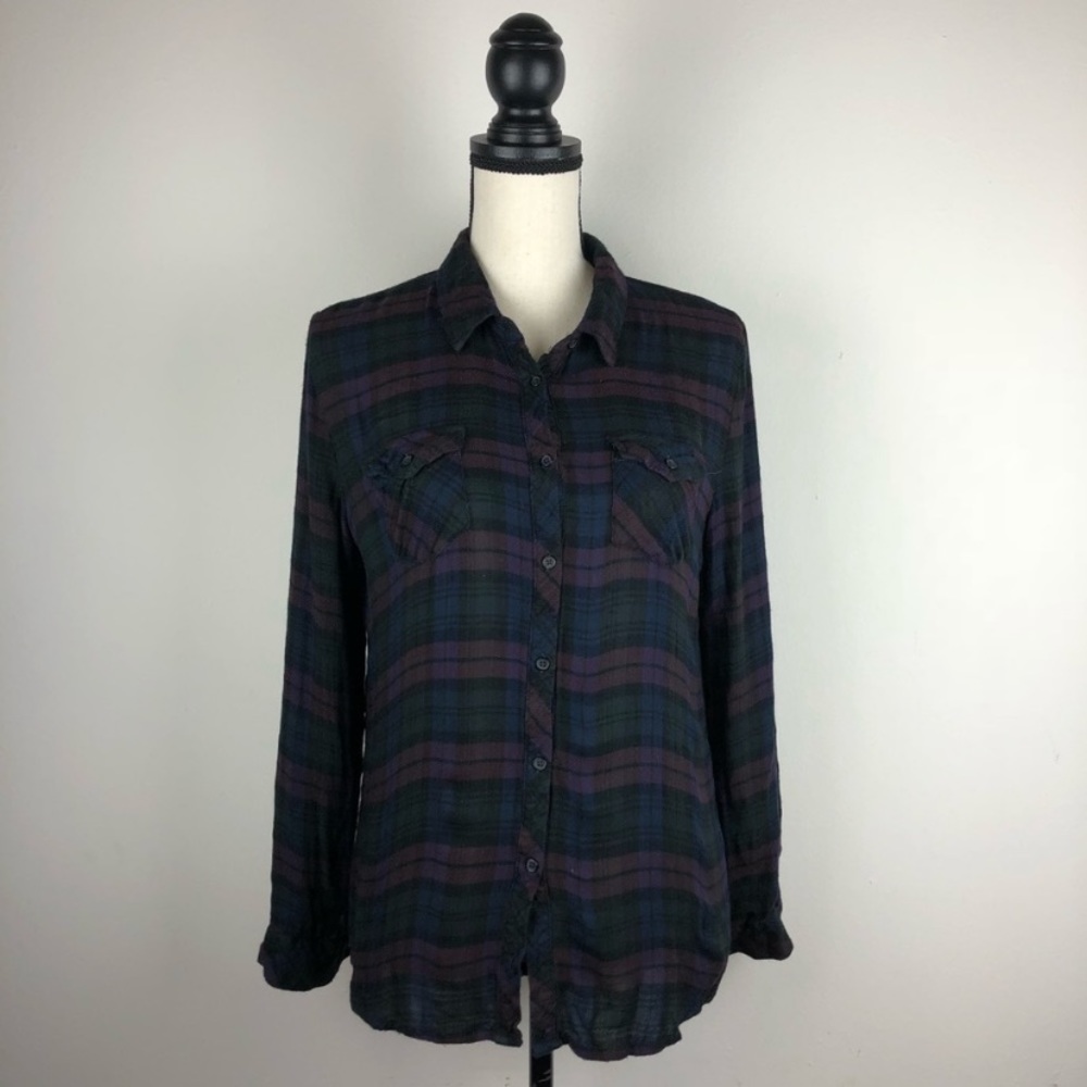 Romeo +Juliet Couture Plaid Shirt